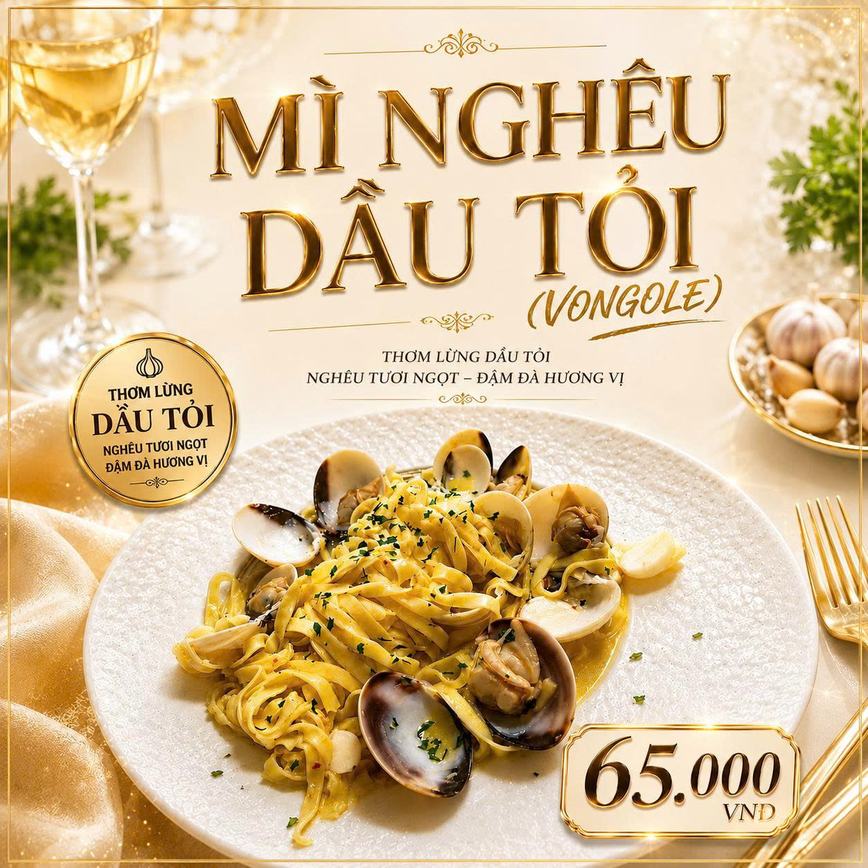 Mì Nghêu Dầu Tỏi